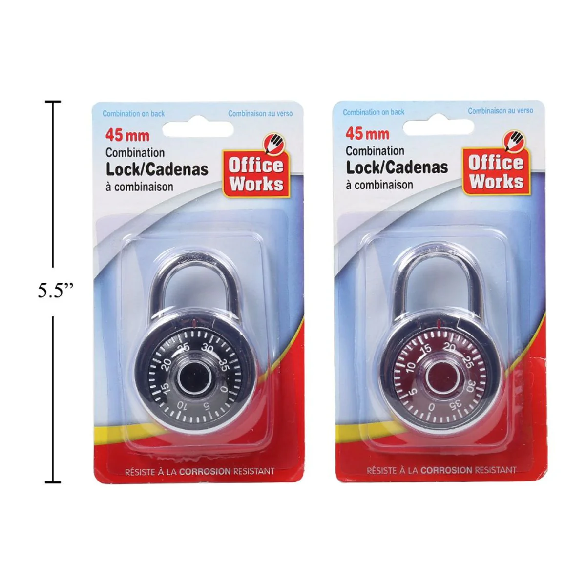 Candado De Combinación De 45 Mm, Cromado  (1Pza) (Viene En Colores Variados Al Azar) - Image 4