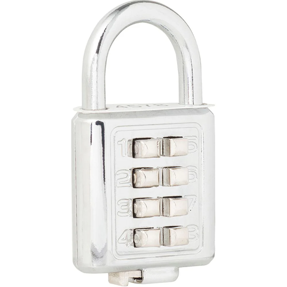 Candado Digital Corto 40 Mm Cromo Brillante Lock - Image 2