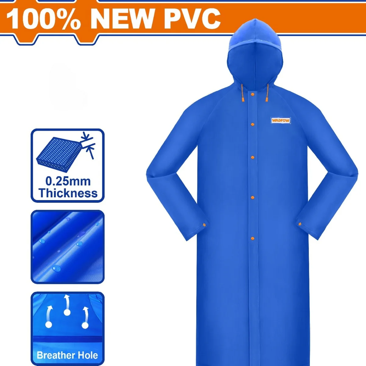 Capotes Impermeables Para Lluvia. Estilo Gabardina. 100% PVC. Espesor:0.25Mm Longitud: 120Cm