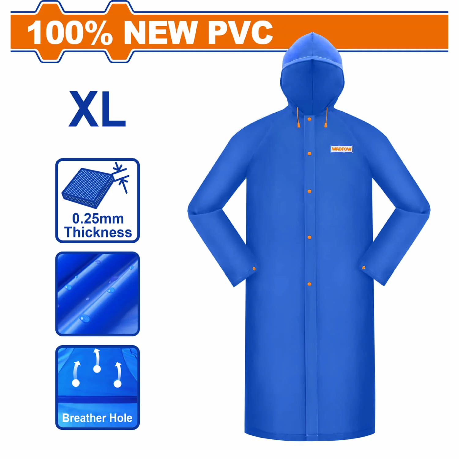 Capotes Impermeables Para Lluvia. Estilo Gabardina. 100% PVC. Espesor:0.25Mm Longitud: 120Cm - Image 3