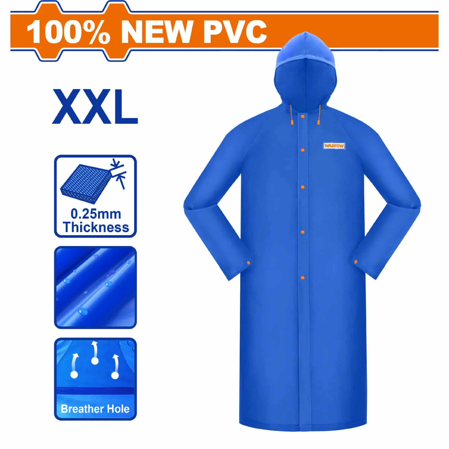 Capotes Impermeables Para Lluvia. Estilo Gabardina. 100% PVC. Espesor:0.25Mm Longitud: 120Cm - Image 4