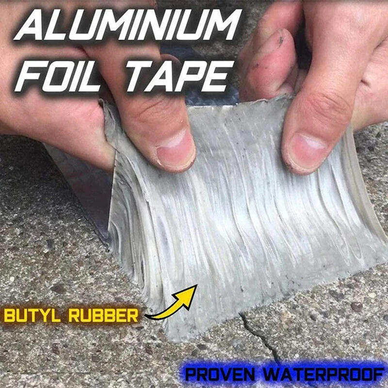 Cinta Tapagoteras Goma De Butilo Y Aluminio Iseal-Band Para Filtraciones De Techo. 4¨Ancho X 5 Mts Largo Duración 30 Años. Sellado Definitivo - Image 2