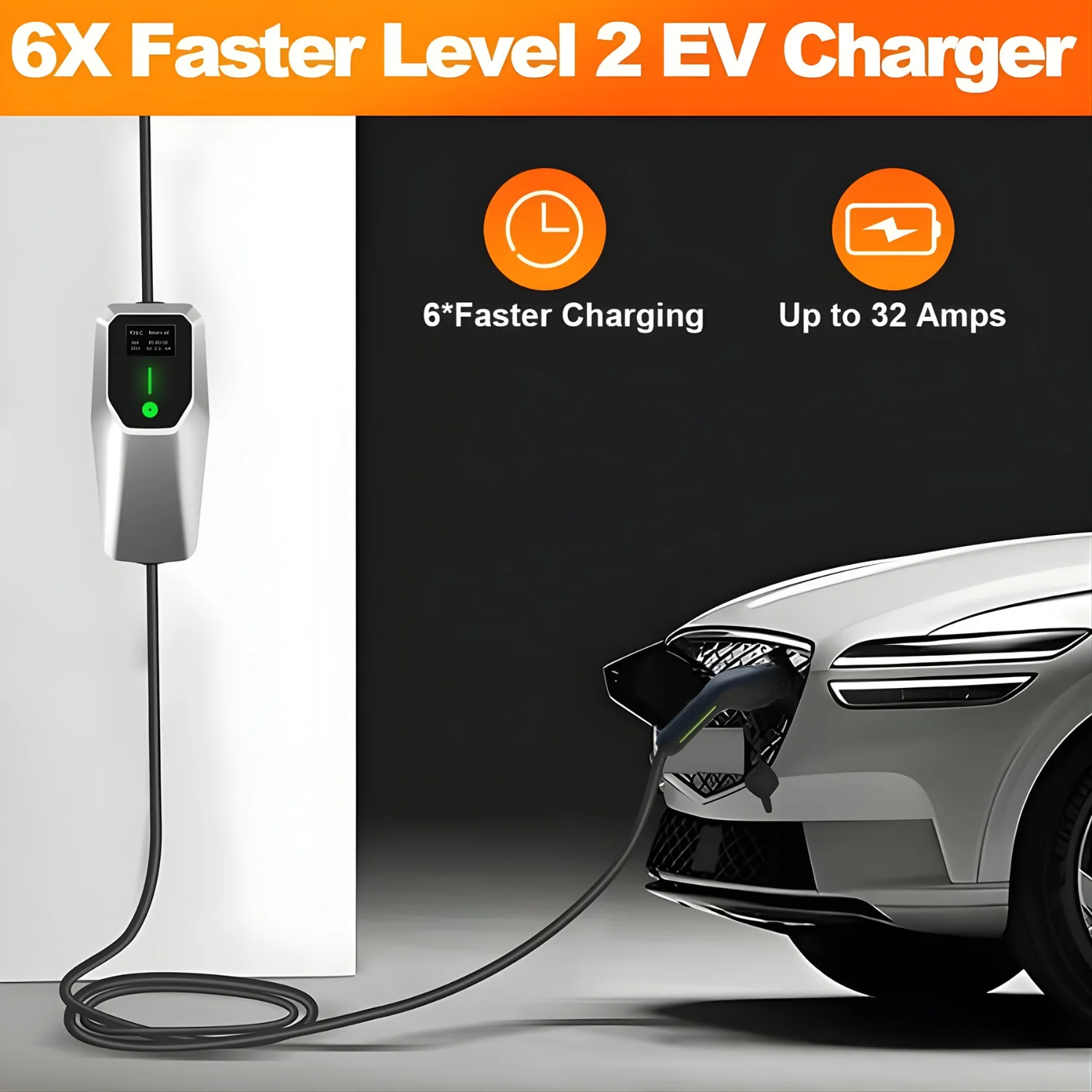 Cargador Carros Electricos EV Nivel 2 Y 1, 32 Amp, 110V-240V, De 20 Pies (Conector Tipo SAE J1772) - Image 5