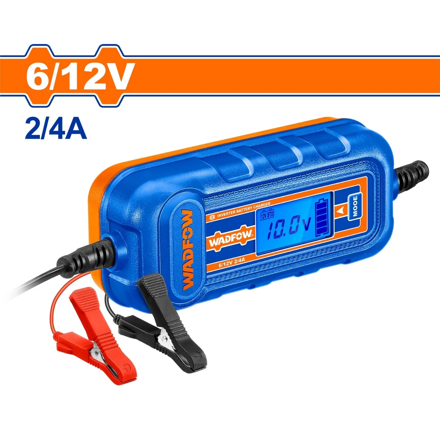 Cargador De Baterías 6/12V. Frecuencia: 50/60Hz. Corriente Nominal: 6V-2A. 12V-2/4A. Capac. 60Ah