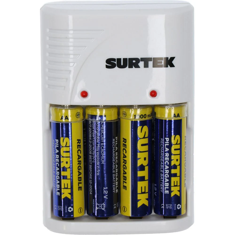 Cargador De Pilas AA, AAA Y 9V Surtek. - Image 2