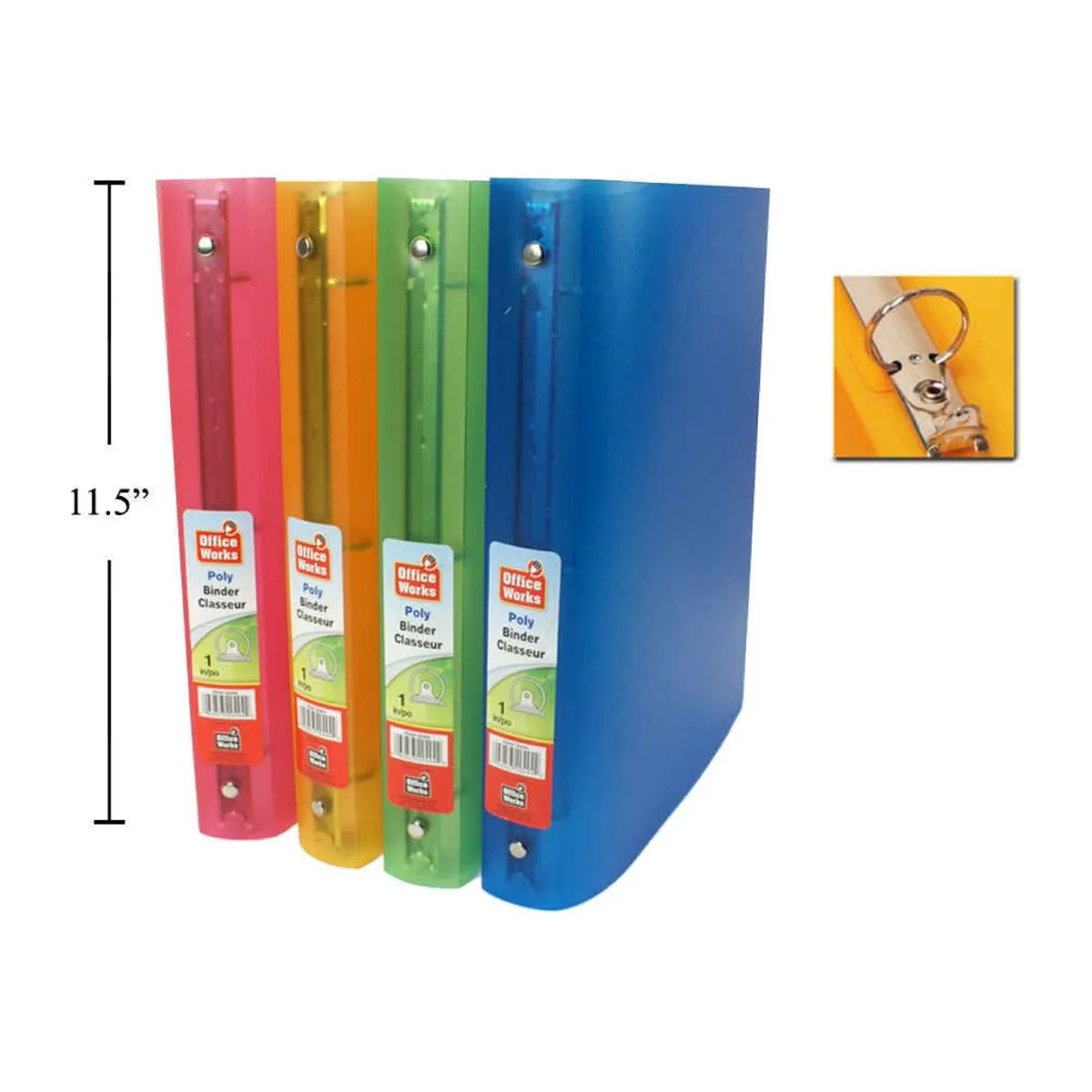 Carpeta De Polietileno De 1 "Con Refuerzo  (1Pza) (Viene En Colores Variados Al Azar) - Image 2