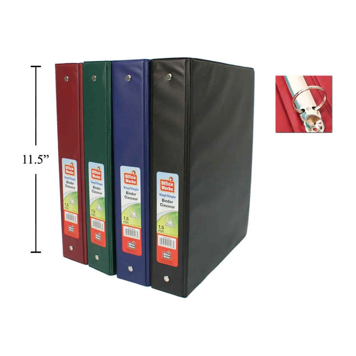 Carpeta De Vinilo De 1.5 " 1.5P B) (1Pza) (Viene En Colores Variados Al Azar) - Image 2