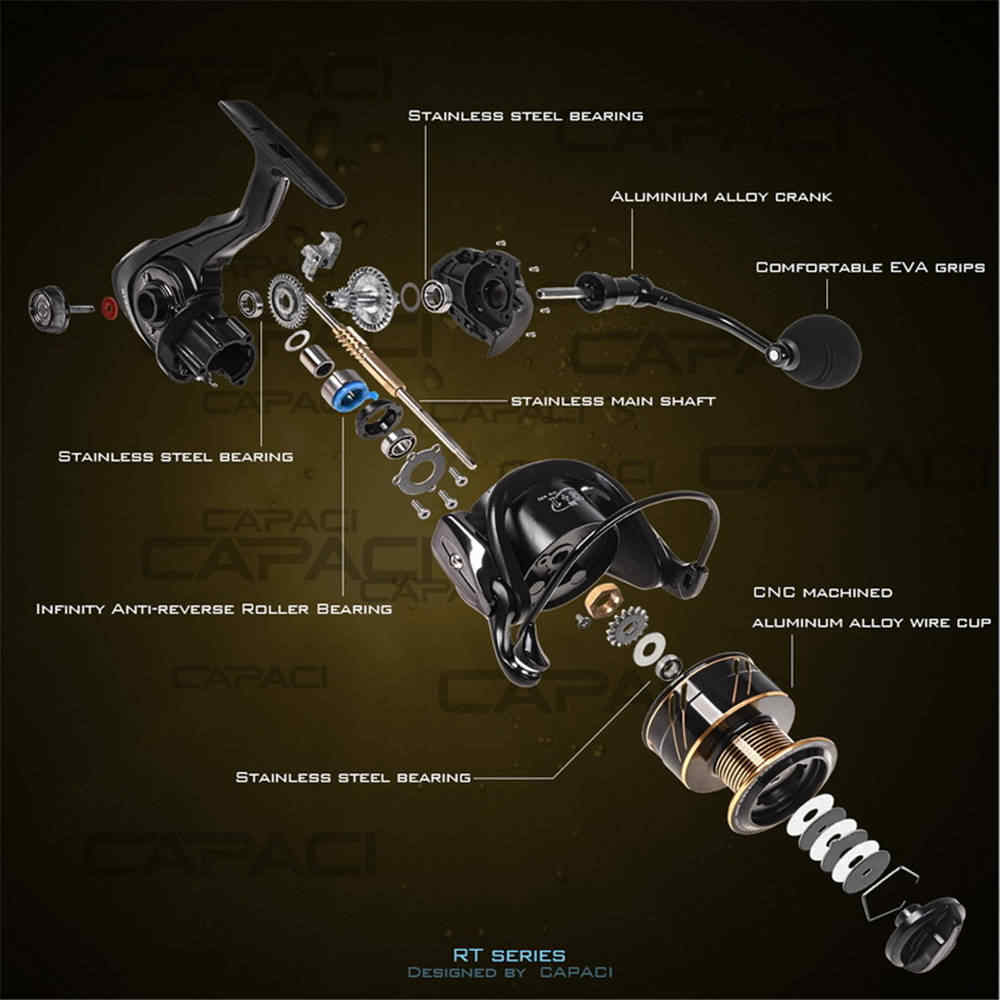 Carrete De Pesca Spinning Capaci 4000 Series 13+1BB - Image 4