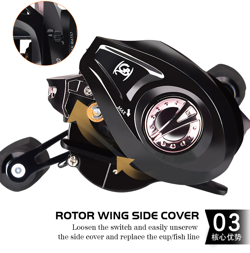 Carrete Pesca Ultraliviano GB2000 Casting Diestros - Image 5