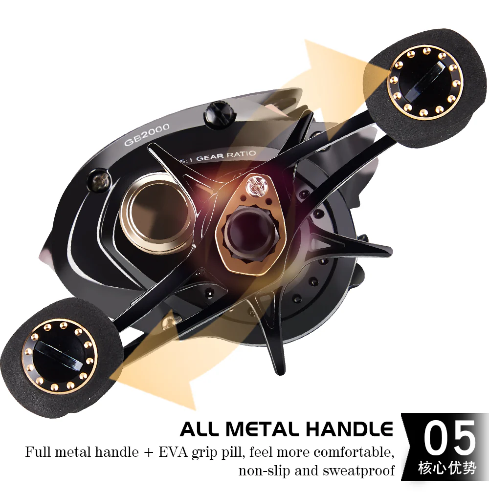 Carrete Pesca Ultraliviano GB2000 Casting Diestros - Image 6