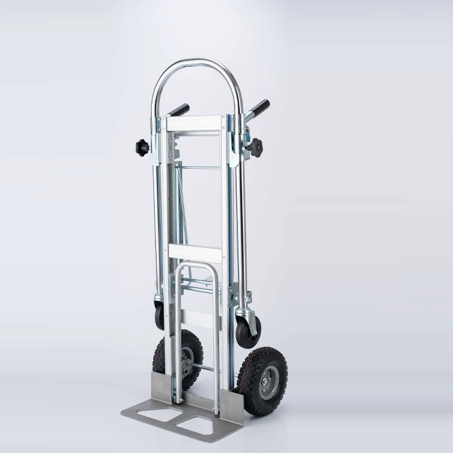 Carretilla Carrito De Carga Plegable Convertible 2 En 1 Industrial Ruedas De Goma Max. 350Kg Acero Y Aluminio - Image 2