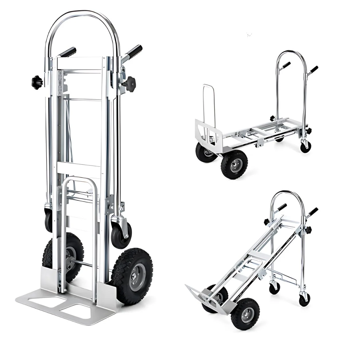 Carretilla De Carga Plegable 3 En 1 – Vertical, Plataforma Y Carro Inclinado. Trolley Con Ruedas Convertible. Carretón. - Image 6