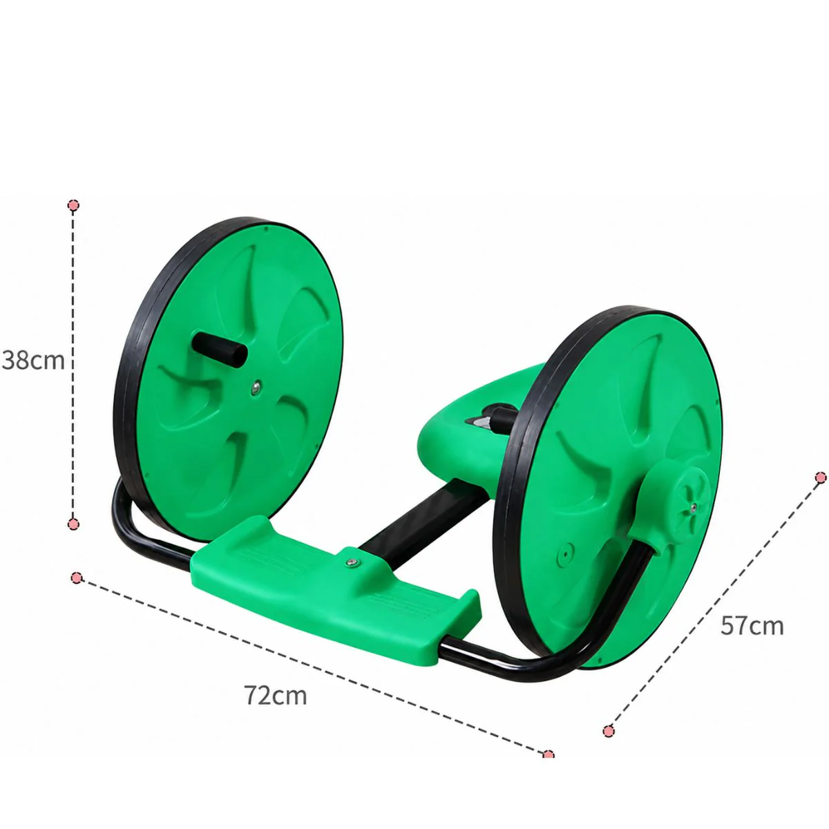 Carrito Giratorio Infantil 360° Para Niños Con 3 Ruedas. Balance Bike Sin Pedales Con Asiento Abdominal Ergonómico Y Base Antideslizante. Scooter Color Verde (72X57x38cm) - Image 5