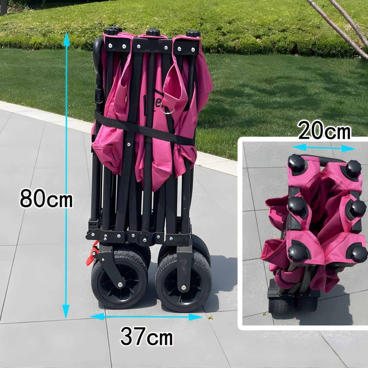 Carrito Plegable Multifunción 3 En 1. Con Toldo Protector Y Mesa Superior. Color Rosado. Ideal Para Ferias Y Eventos. Carrito De Ventas. Kiosco Con Techo - Image 5