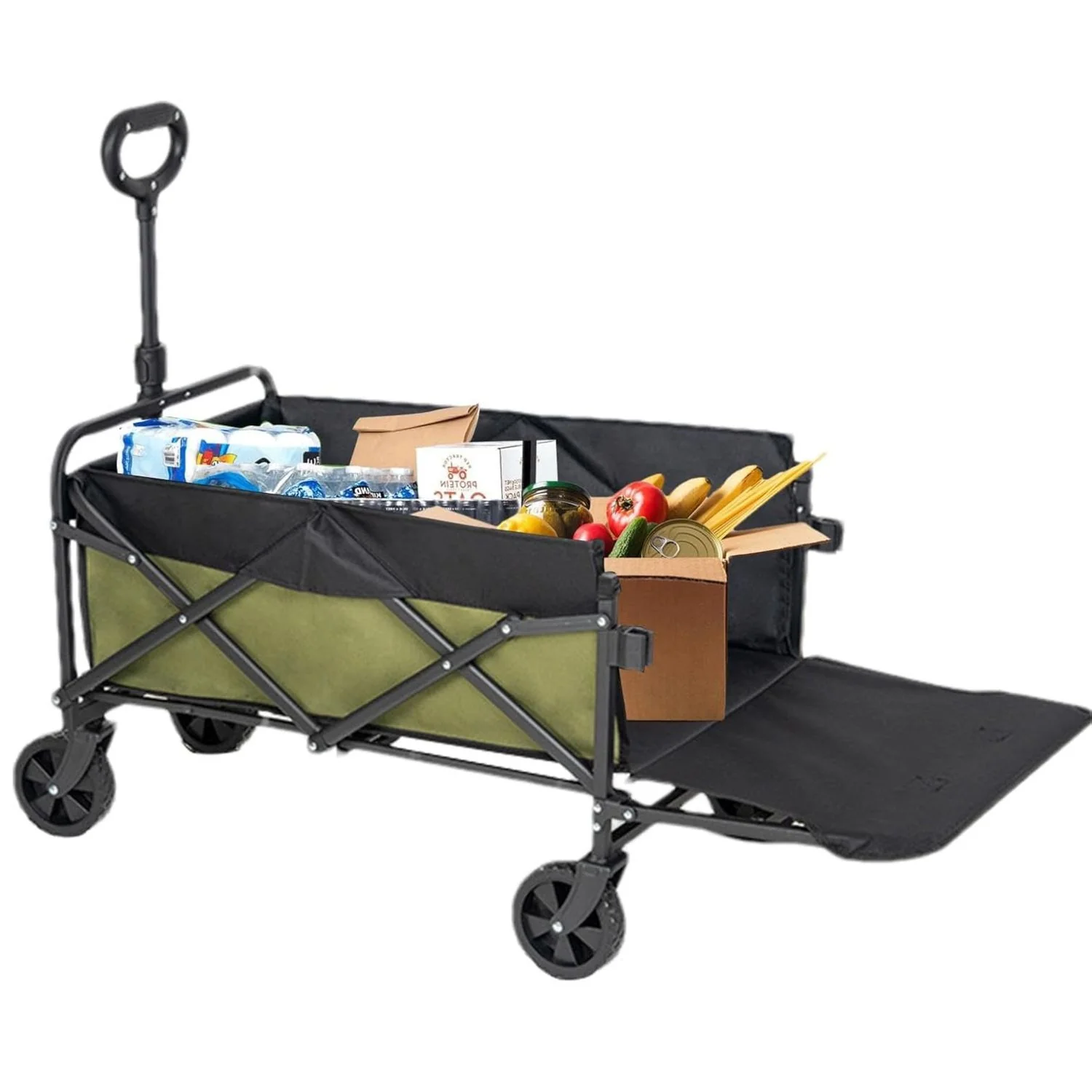 Carrito Plegable Multifuncional Para Compras Y Camping. Hasta 100Kg, Ruedas 360° Y Medida 95X50x74cm. Outdoor Trolley.