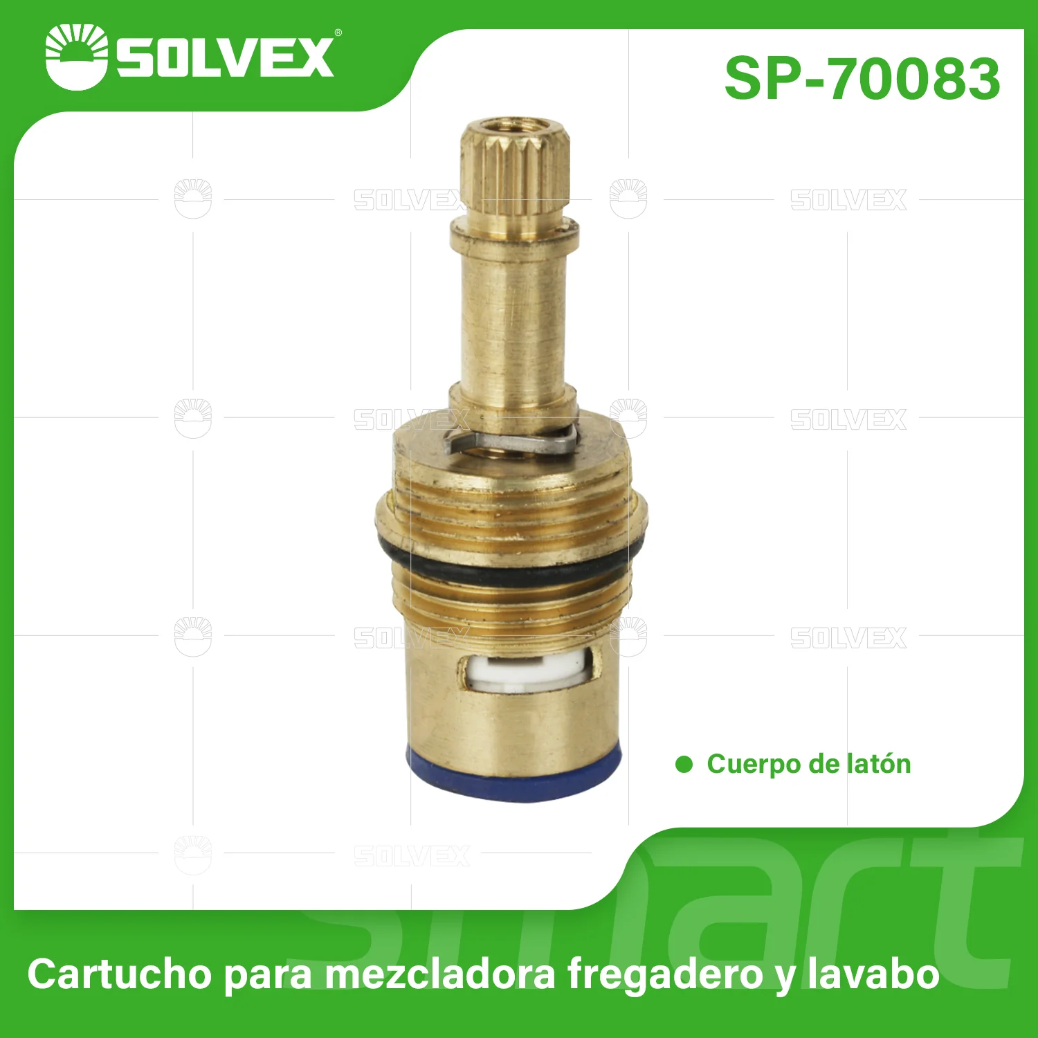 Cartucho De Latón Para Mezcladora 1/2". Repuesto Para Lavamanos Y Fregadores De 1/4 De Vuelta.