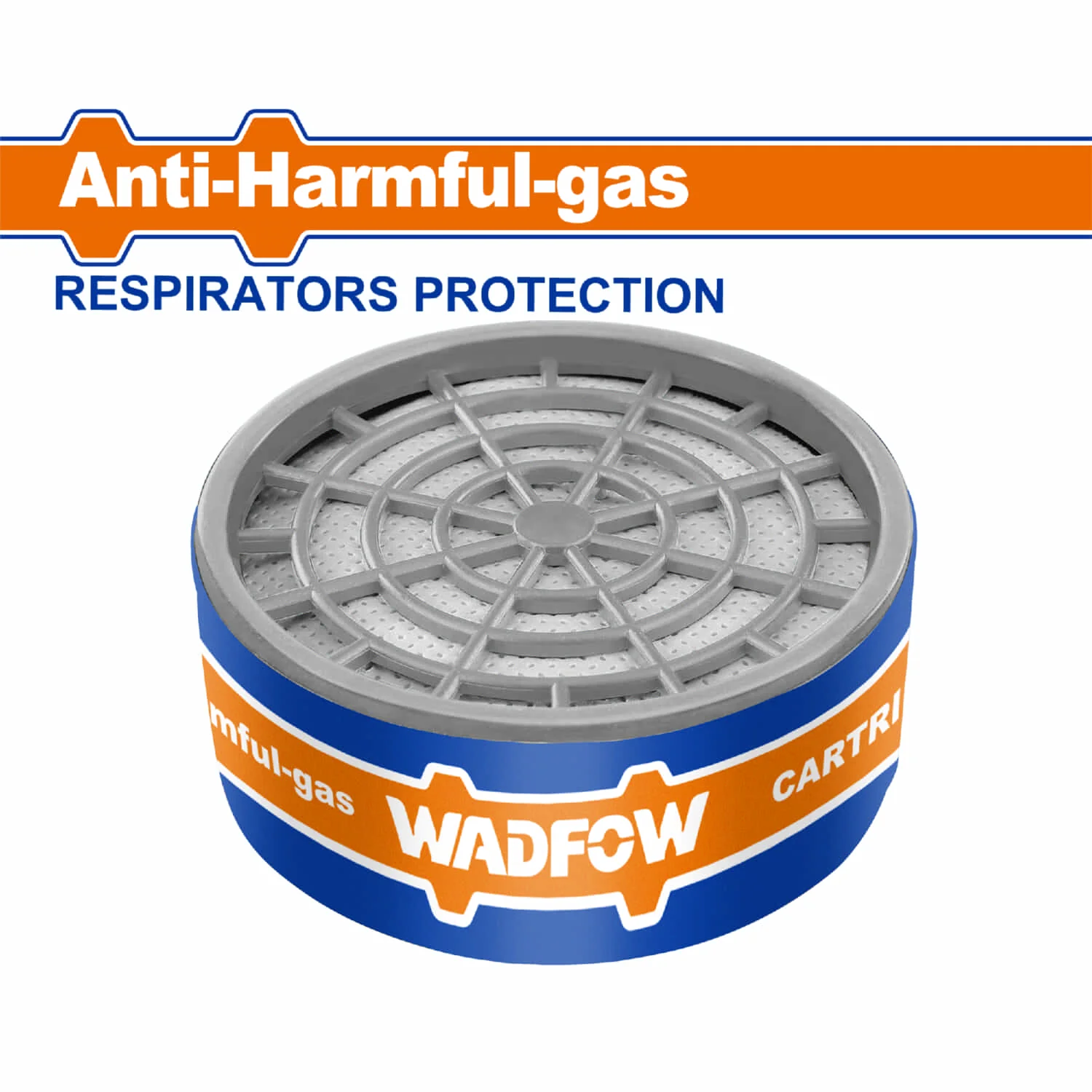 (1 Pz) Cartucho Para Respirador Anti Gas. Carbón Activado. Modelos: WRJ2502,WRJ1501. Efecto Filtrante.