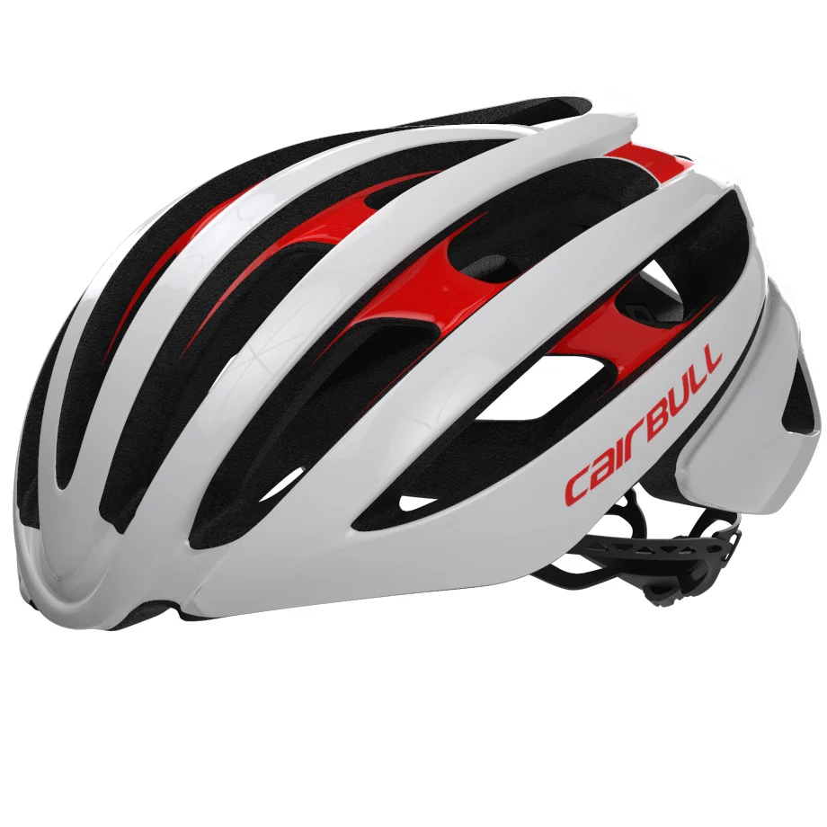 Casco Aerodinámico Para Ciclismo De Ruta. Color Blanco / Rojo, Talla M - Image 2