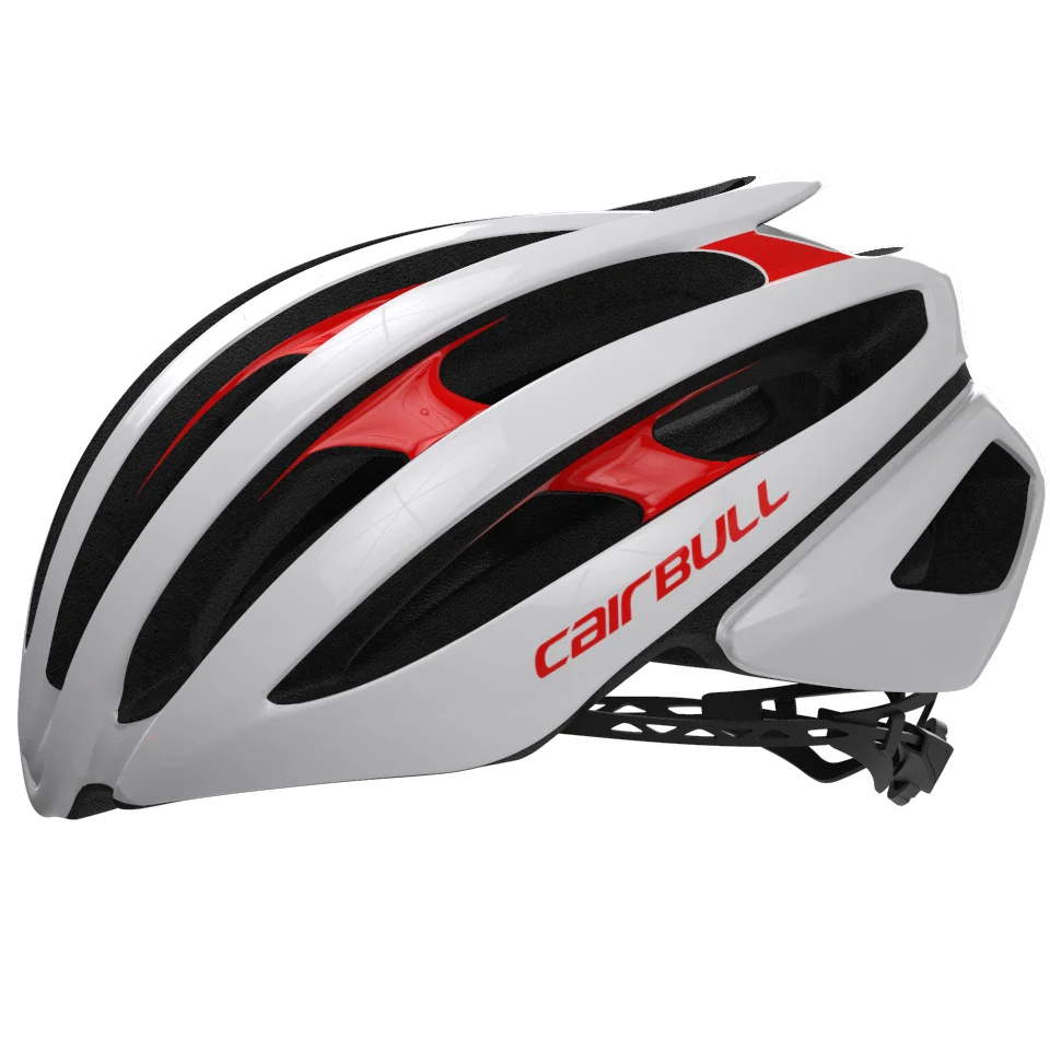 Casco Aerodinámico Para Ciclismo De Ruta. Color Blanco / Rojo, Talla M - Image 4