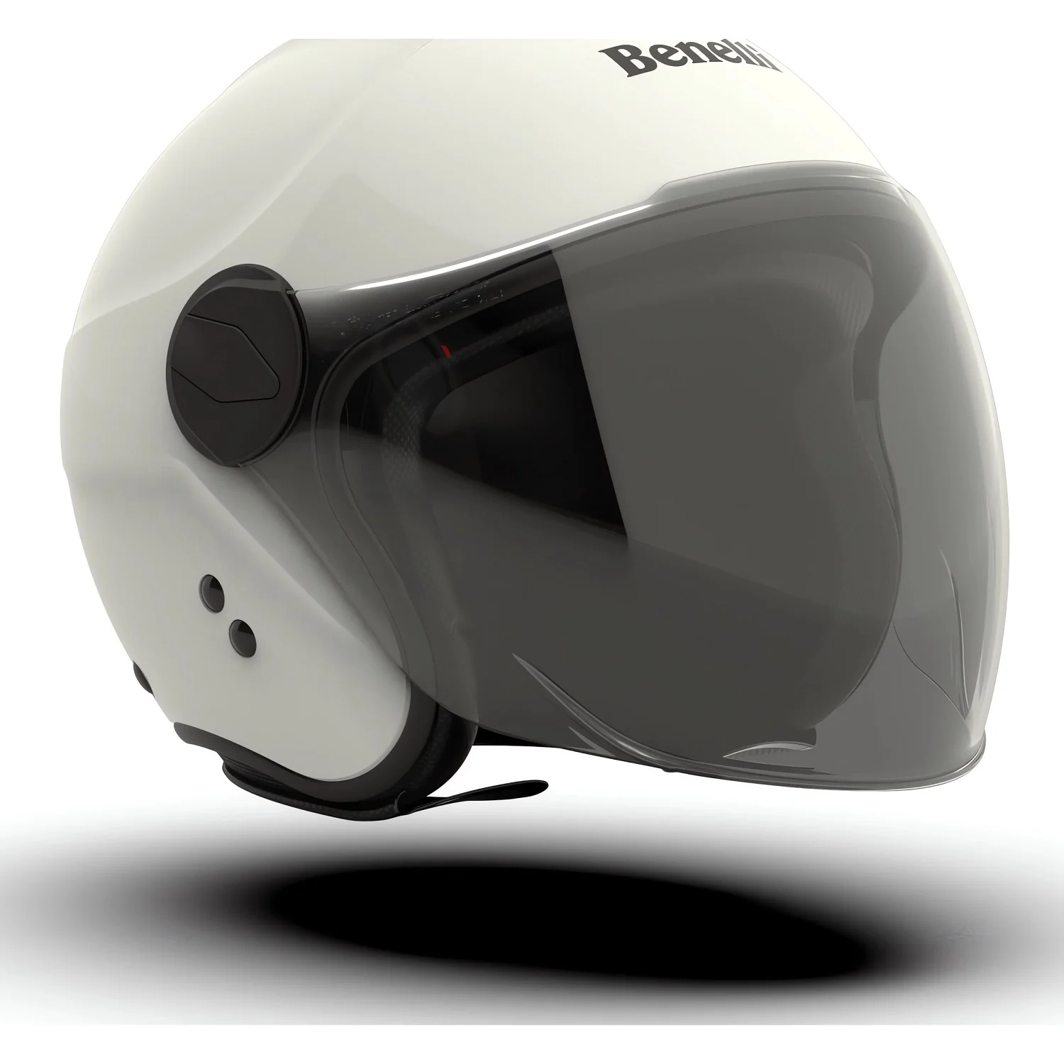 Casco Benelli JV-21 Helmet Blanco Solido Semi Integral - Image 5