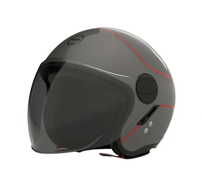 Casco Benelli JV-21 Helmet Gris Y Negro Semi Integral - Image 4