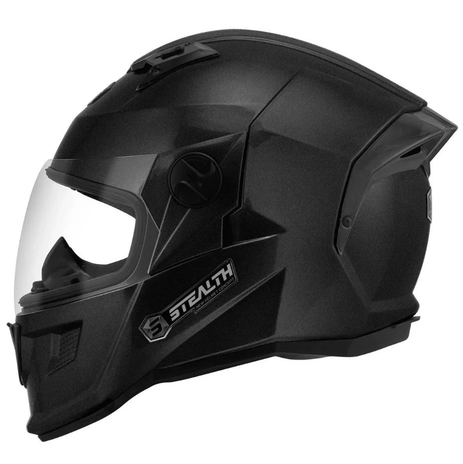 Cascos Stealth Solid Brillante Negro Metálico - Image 5
