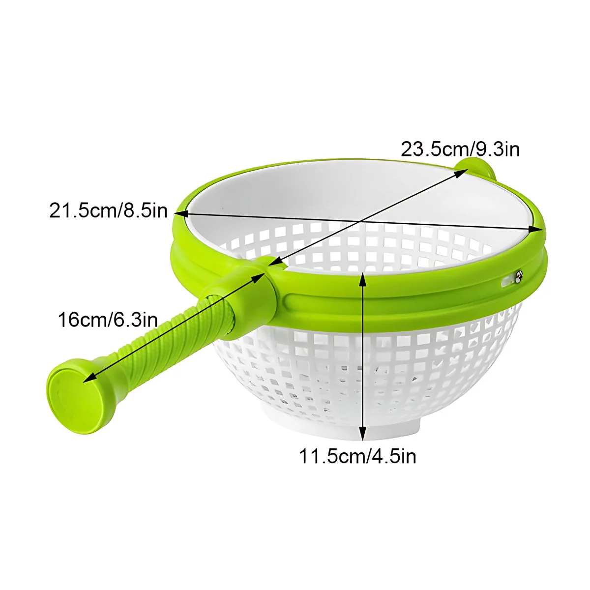 Centrifugador De Verduras Y Frutas Con Giro Manual Y Canasta Desmontable. Secador De Ensaladas Lechuga Y Vegetales. Escurridor Giratorio. Colador. - Image 6
