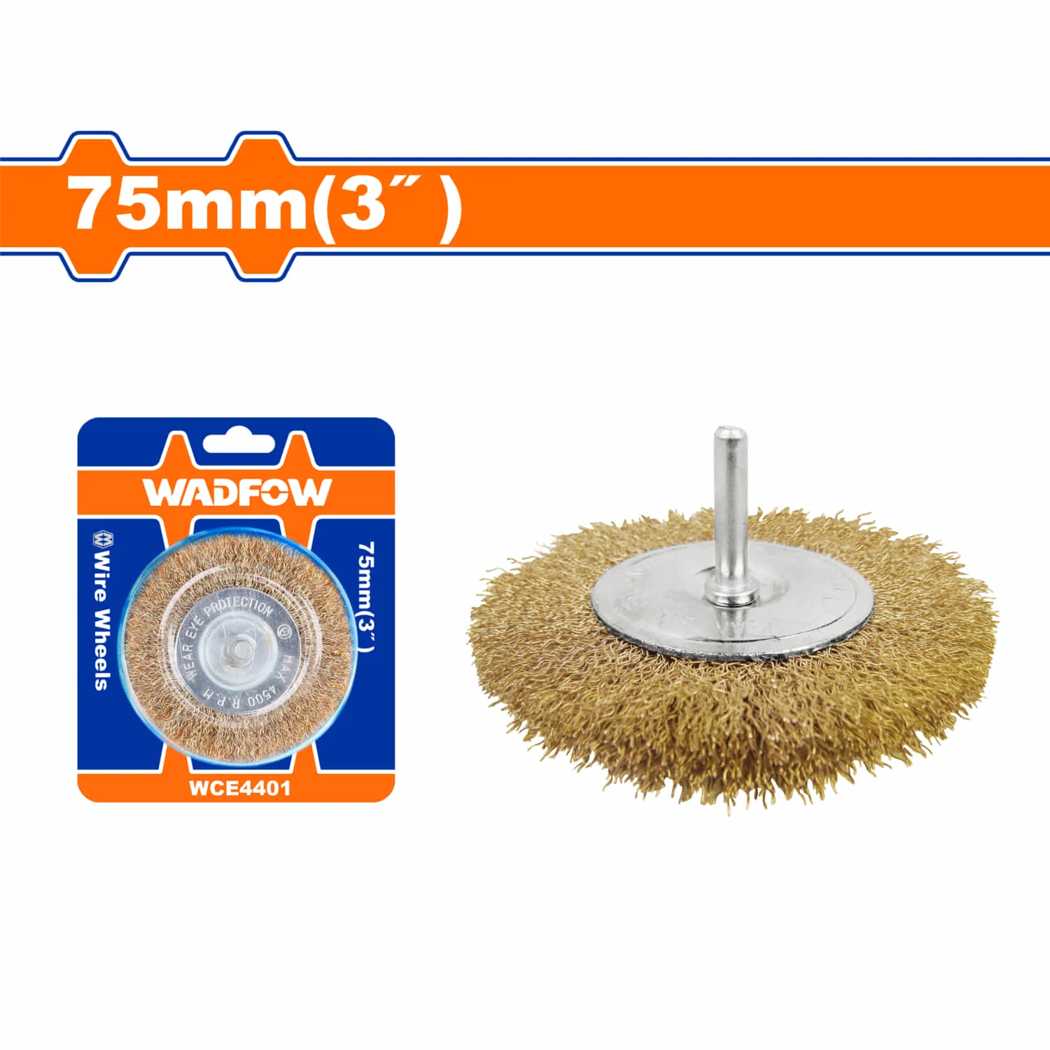 Cepillo De Alambre De Copa Circular Con Vástago 75Mm. Longitud Del Cable:16Mm. Ideal Para Afilar.