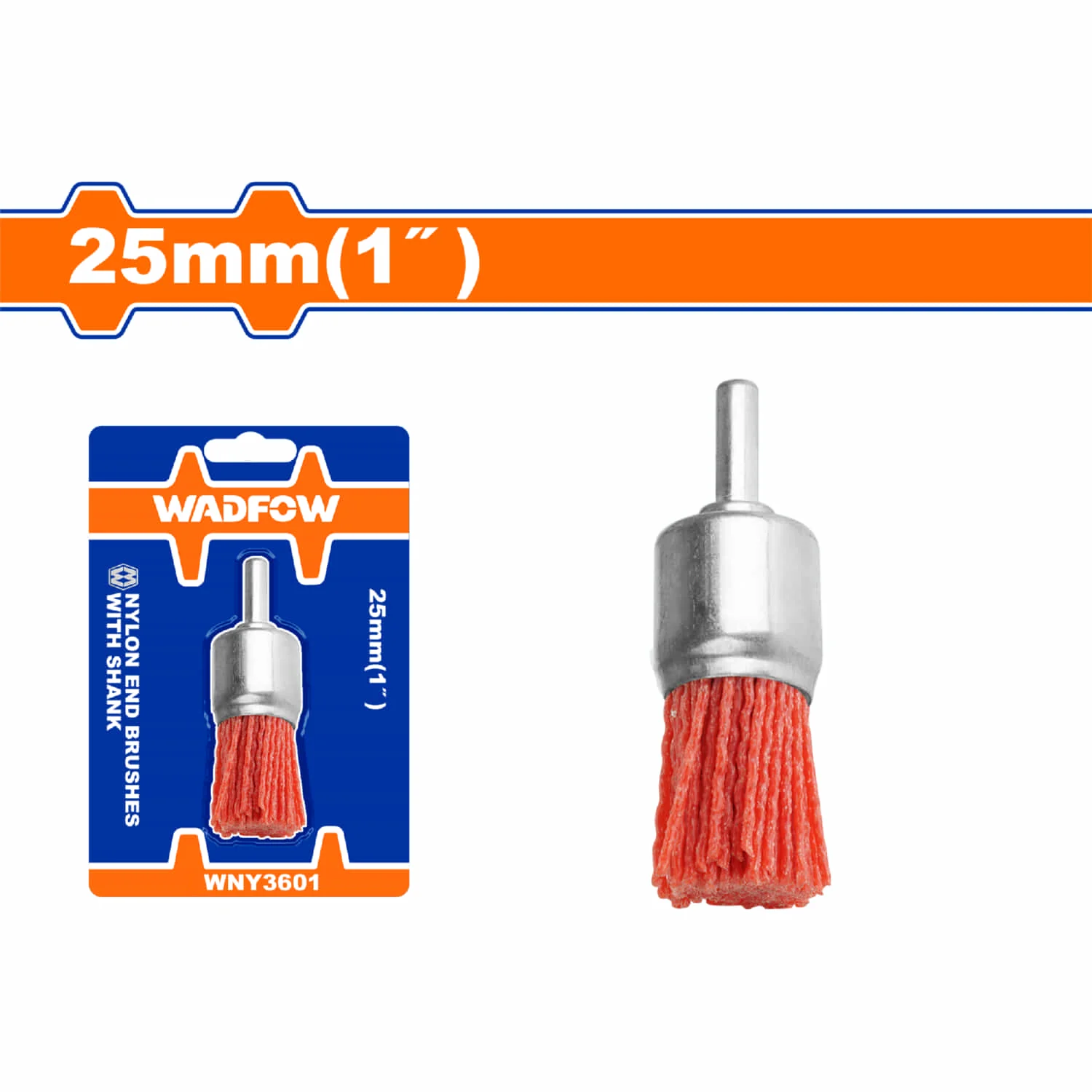 Cepillo De Nylon Cilíndrico Vástago 25Mm. Para Taladro. Longitud Cable: 25Mm. Ideal Rugosidad.