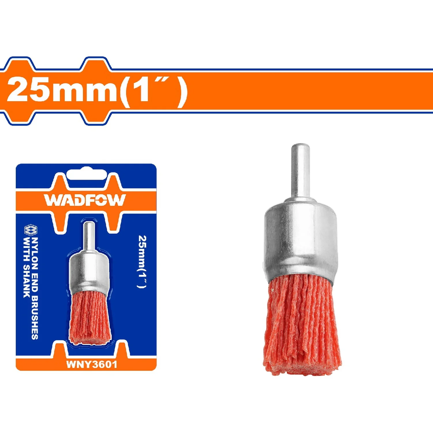 Cepillo De Nylon Cilíndrico Vástago 25Mm. Para Taladro. Longitud Cable: 25Mm. Ideal Rugosidad. - Image 2