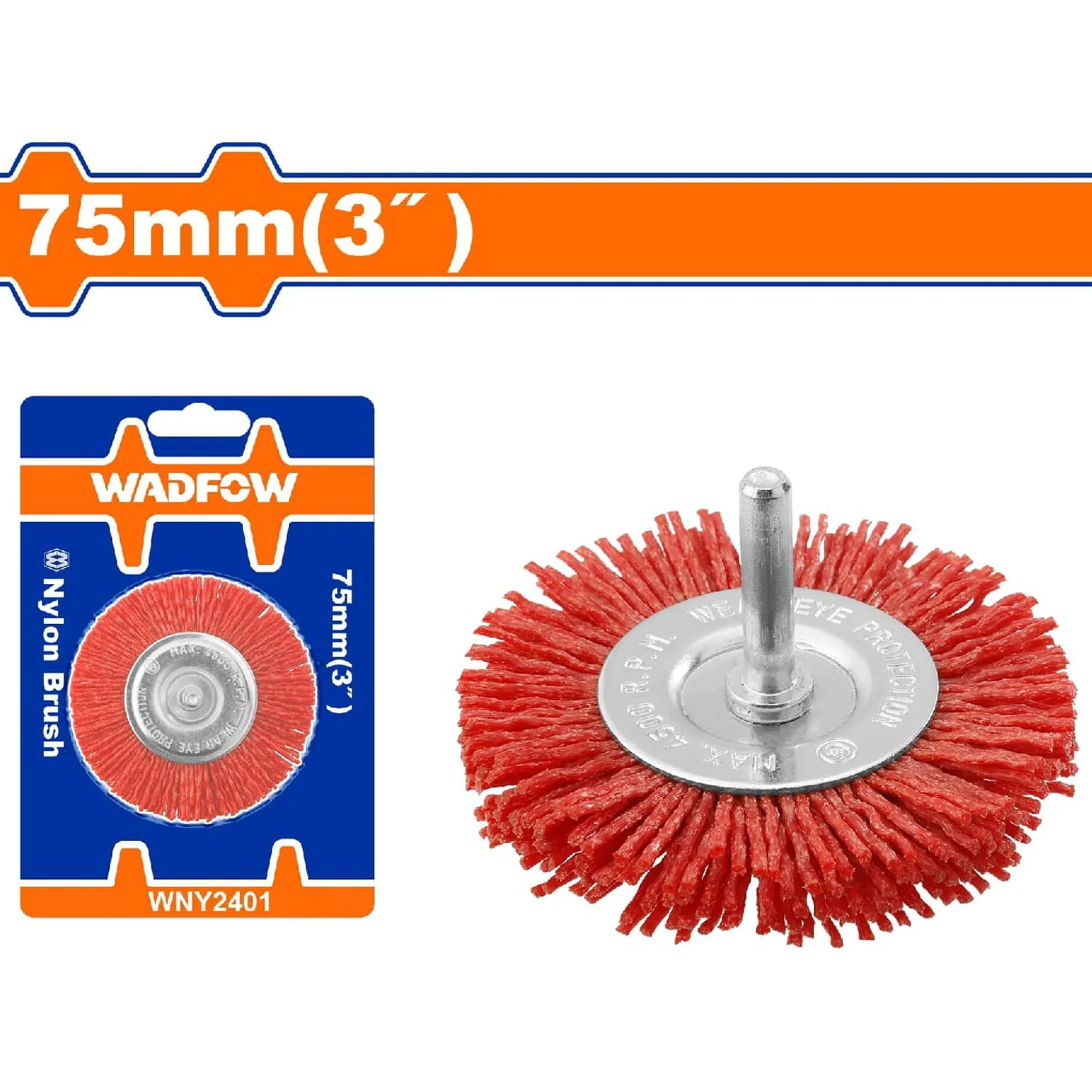 Cepillo De Nylon Copa Circular Para Taladro Con Vástago De 75Mm. Long. Cable:10Mm - Image 2