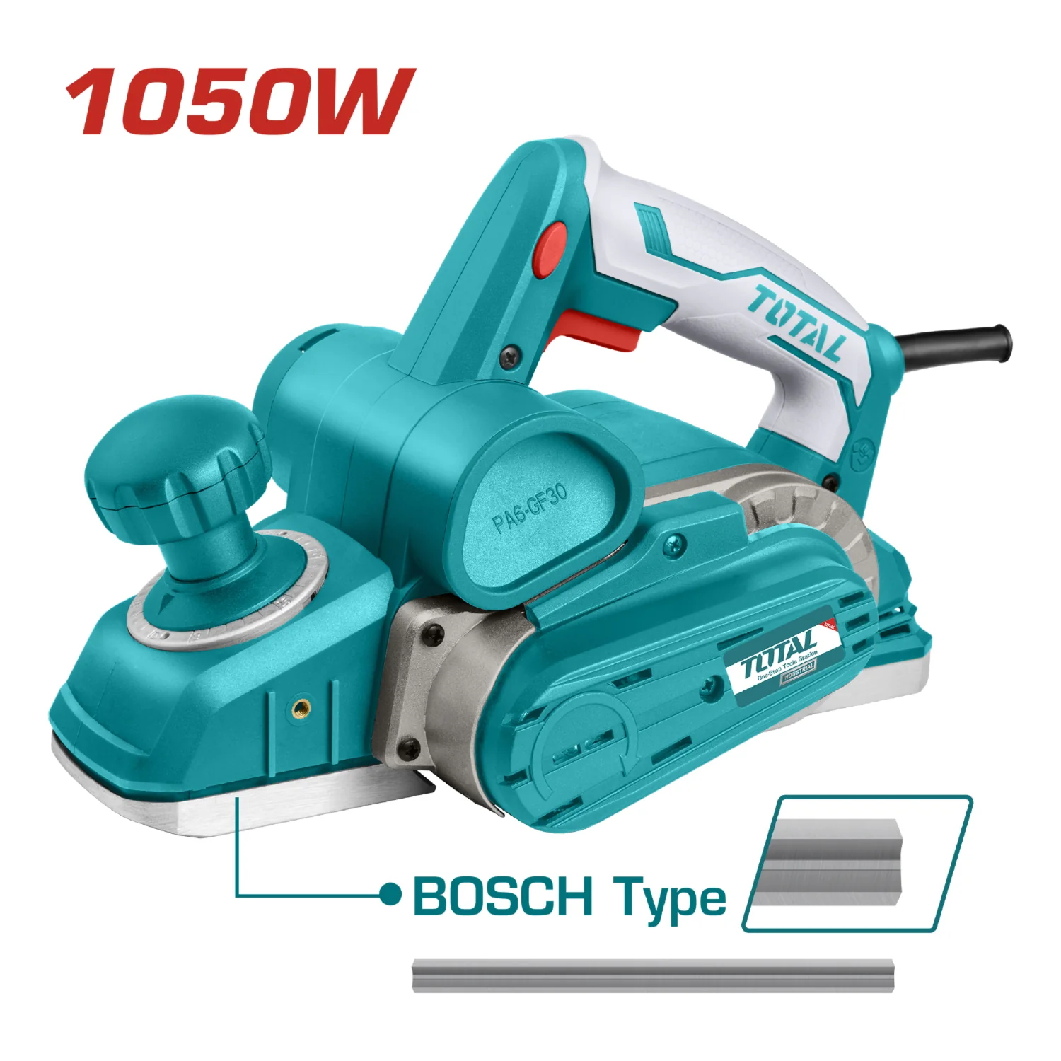 Cepillo Electrico De Madera 1050W 16000Rpm 3-1/4"X1/8" 110-120V~60Hz(1 Año) - Image 2