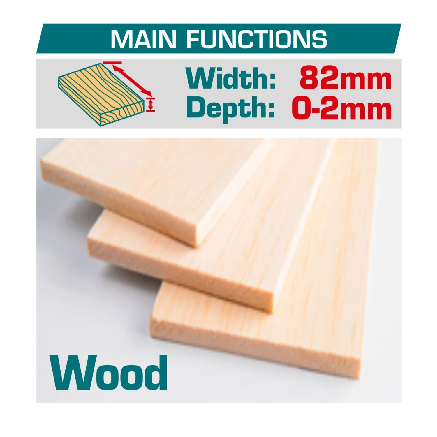 Cepillo Eléctrico De Madera Inalámbrico 320W 14000Rpm 82 X 2Mm 20V. No Incluye Batería Ni Cargador. - Image 2