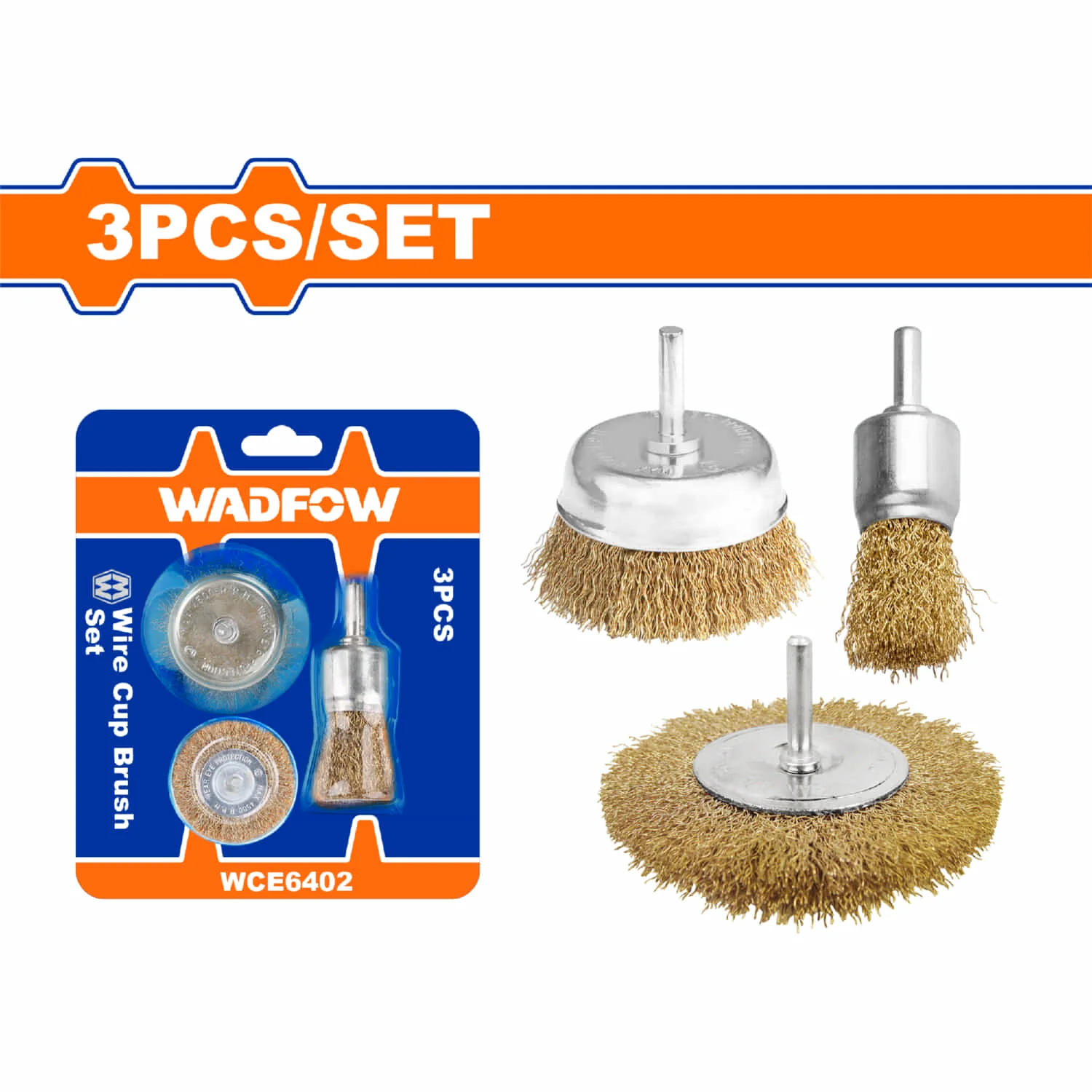 Cepillos De Alambre 3 Piezas. Incluye: Circular 2", Taza 2" Y Final 1".