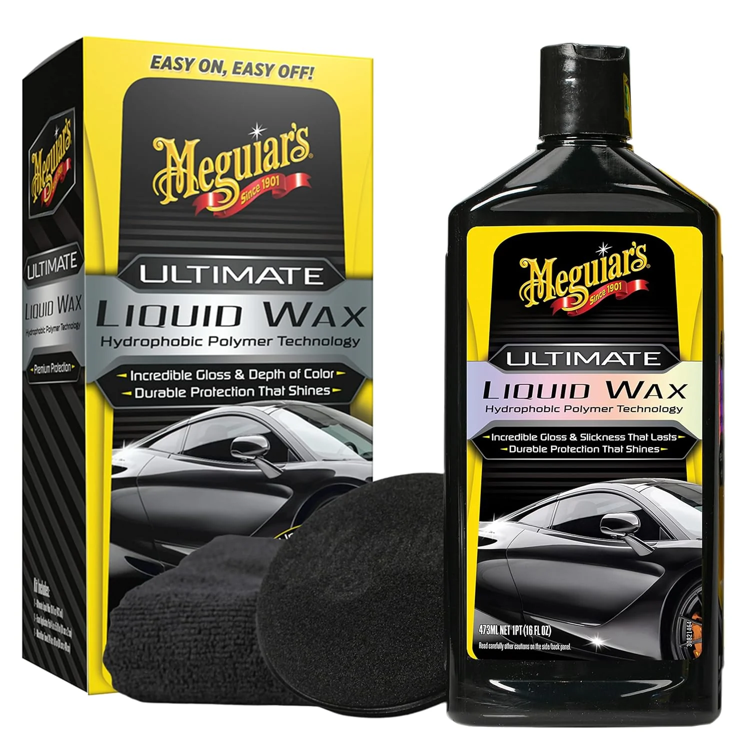 Cera Líquida Detallador Para Autos 16 Oz. Meguiars. Incluye Almohadilla Y Toalla.