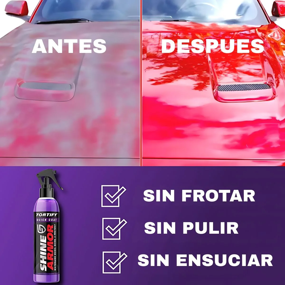 Cera Líquida Para Autos. Detallador Nano Cerámica Hidrofóbica. Limpiador Repele Agua Ideal Para Detailing Y Lavado En Seco Para Vehículos (237Ml) - Image 3