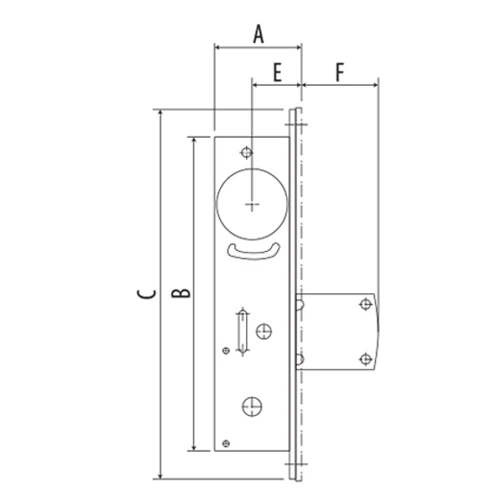 Cerradura De Paleta De 31/32_ Para Puertas De Aluminio. Sin Cilindro Y Placa Se Vende Aparte. - Image 2