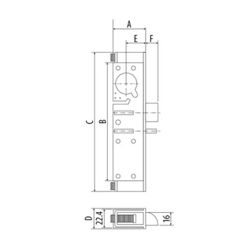 Cerradura De Pestillo Heavy Duty De 1 1/8_ Para Puertas De Aluminio. Sin Cilindro Y Placa Se Vende A - Image 2