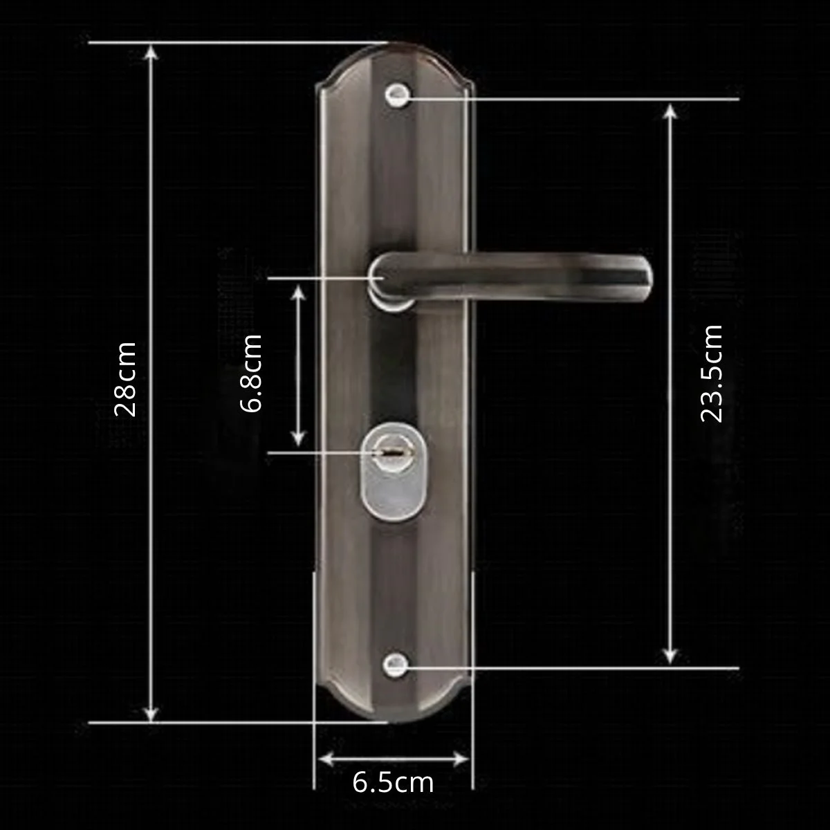Cerradura De Seguridad Embutida Para Puertas De 45 A 55Mm. Con Cilindro De Acero Inoxidable. Incluye 7 Llaves Doble Apertura. - Image 2