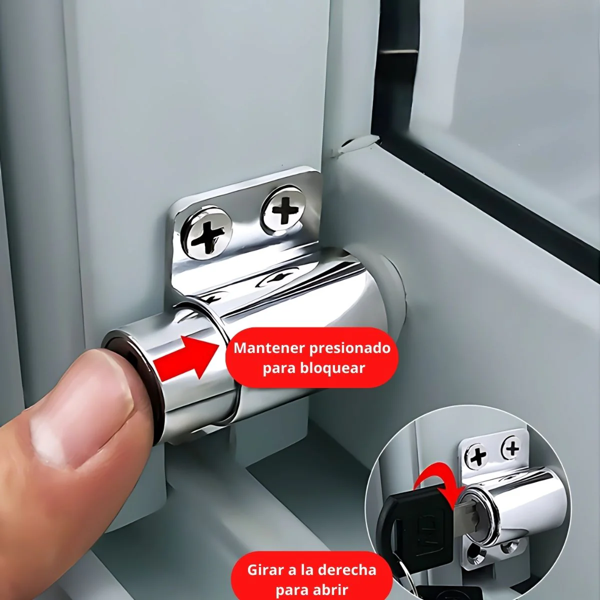 Cerradura De Seguridad Para Ventanas Corredizas Con Llave. Cerrojo Para Protección Infantil Y Antirrobo - Image 2