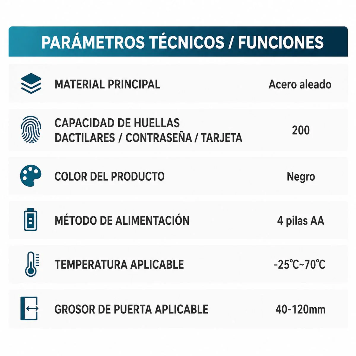 Cerradura Inteligente Digital Cerrojo Smart Lock 5 En 1 Llave Huella Contraseña App Fácil De Instalar - Image 4