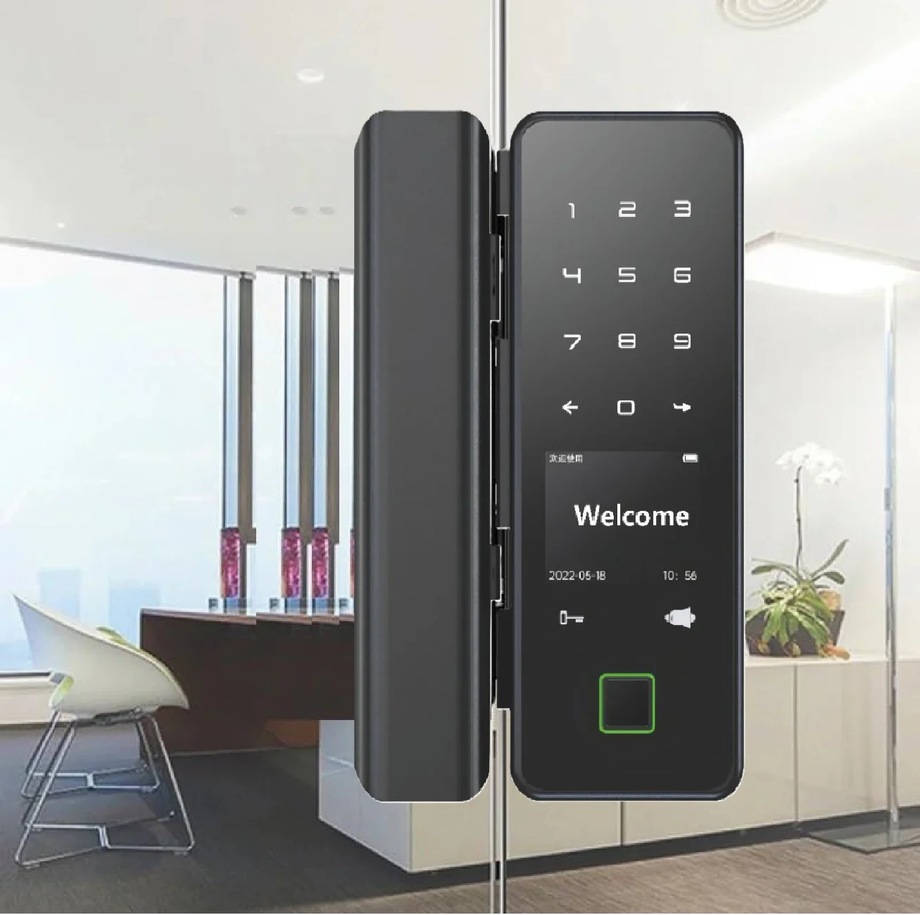 Cerradura Inteligente Para Puertas De Vidrio Cerrojo Smart Lock 5 En 1 Llave Huella Tarjeta Contraseña Tuya App Fácil De Instalar Sin Perforar El Vidrio - Image 2