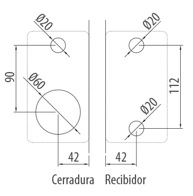 Cerradura Lujo P/Lado Derecho C/Llaves/Manigueta/Pasador Interno Vidrio De 8-12 Mm.Brill - Image 6