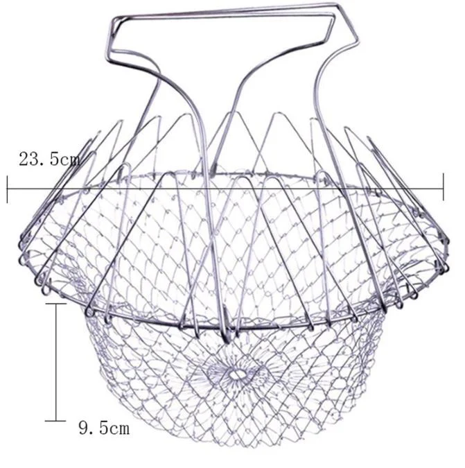 Cesta Plegable De Acero Inoxidable Multiproposito, 23.5X9.5Cm - Image 5