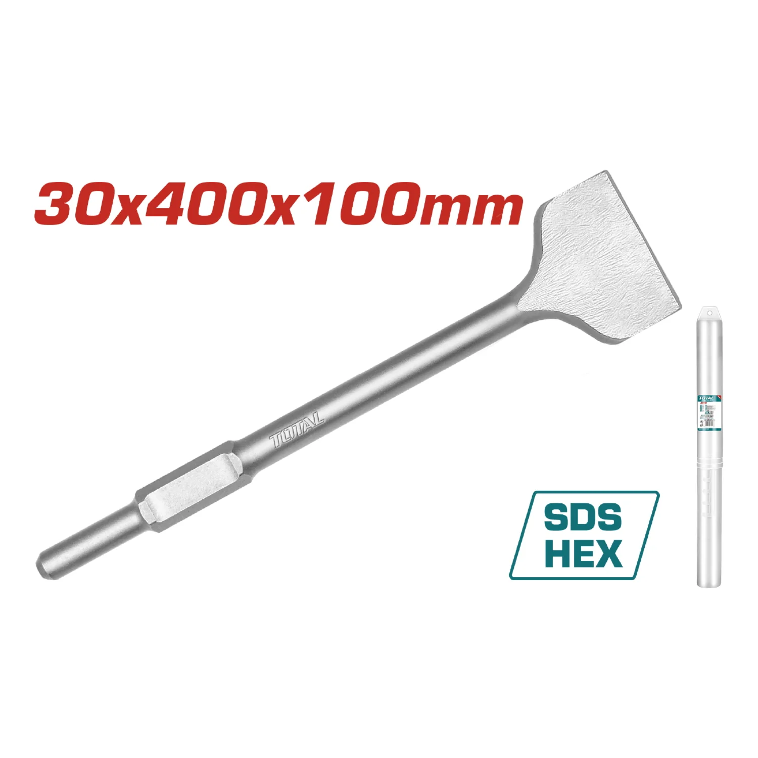 Cincel Plano De 30X400x100mm Compatible Con Demoledor TOTAL UTH215456 TH217506 - Image 2