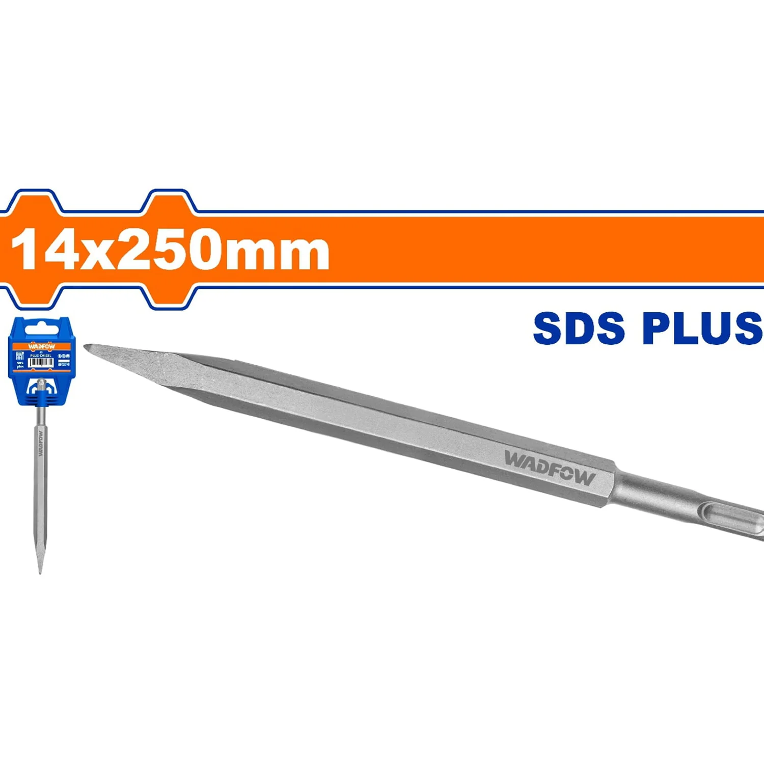 Cincel SDS Plus De Punta 14X250mm. Cromo-Vanadio. Superficie Arenada. - Image 2