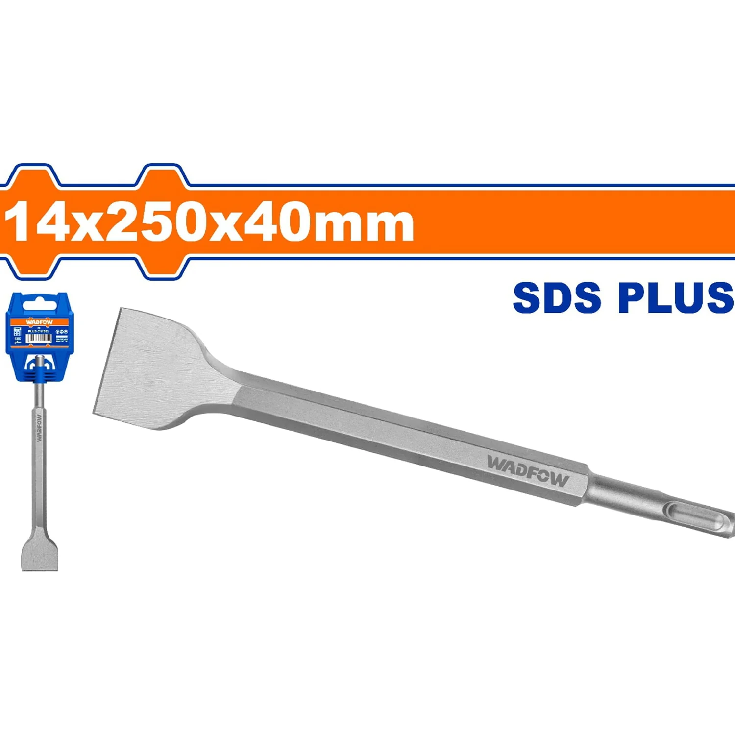 Cincel SDS Plus De Punta 14X250mmx40mm. Cromo-Vanadio. Superficie Arenada. - Image 2