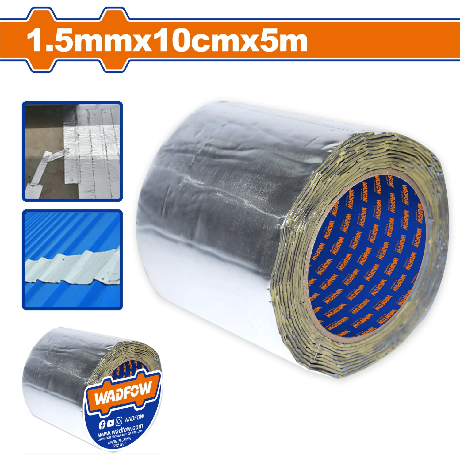 Cinta Tapagoteras Butilo Adhesiva De Aluminio 4" 10Cmx 5Mts Tape Para Techos. - Image 2