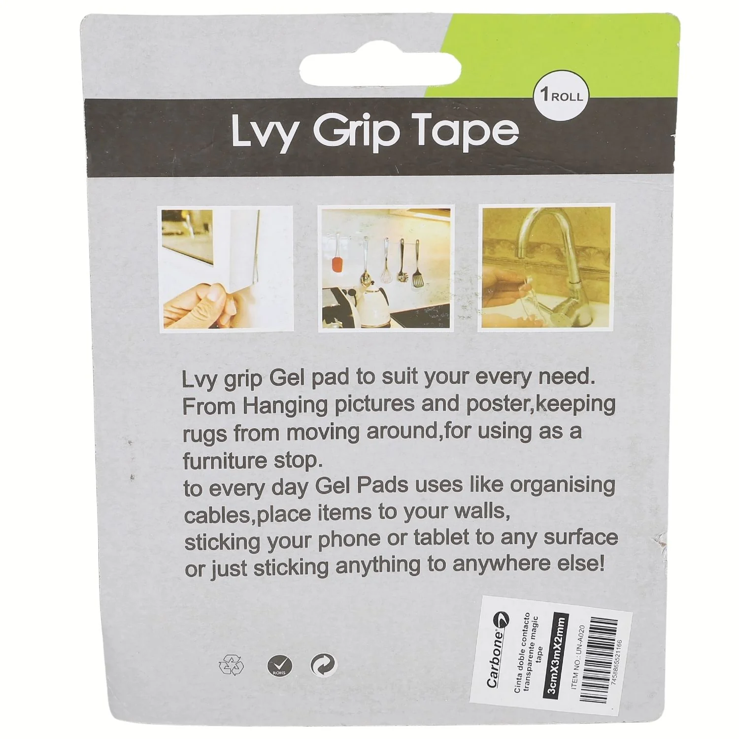 Cinta Adhesiva Doble Contacto, Nano-Adhesiva, Lavable Y Reutilizable. Tamaño 3Cm X 3M Tape Doble Contacto - Image 4
