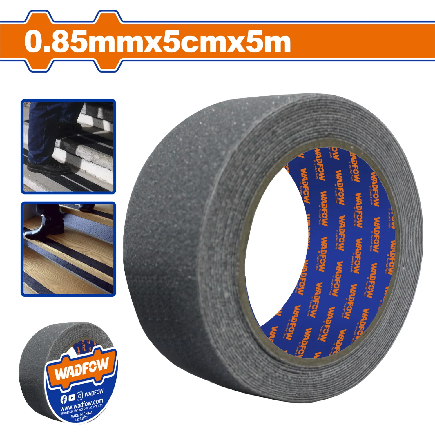 Cinta Antideslizante De Seguridad De PVC 0.85Mm*5Cm*5M. Fuerte Adherencia. Ideal Para Escalones. Tape Antiresbalante - Image 2